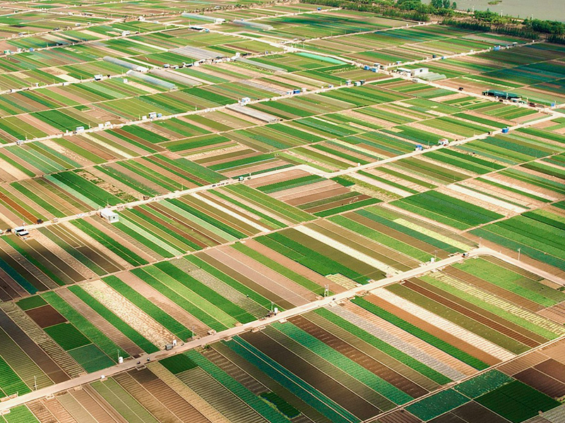 High-standard farmland irrigation demonstration zone aerial view