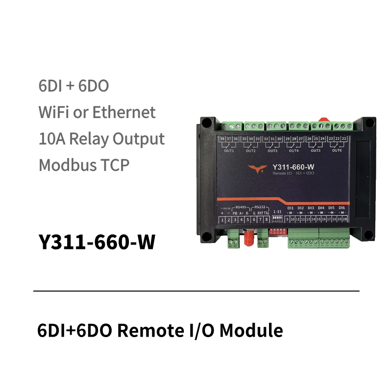 6DI + 6DO Remote I/O Module